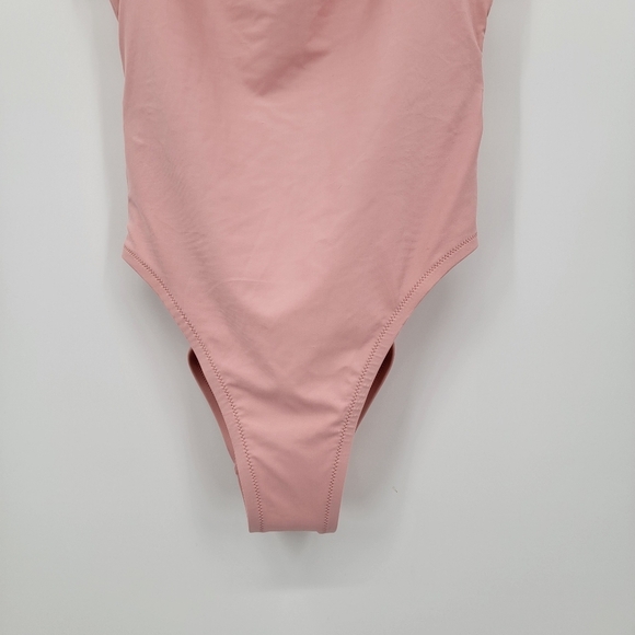 Madewell New One Piece Petal Pink Swimsuit Women's Small Square Back Minimalist - Picture 4 of 16